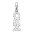 De-Ani Sterling Silver Polished Vertical OBX Pendant