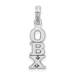 De-Ani Sterling Silver Polished Vertical OBX Pendant