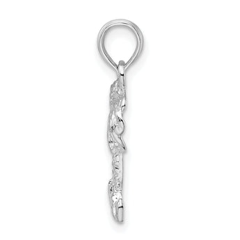 De-Ani Sterling Silver Rhodium-Plated Polished Palm Tree Pendant