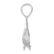 De-Ani Sterling Silver Rhodium-Plated Polished 3D Oxeye Tarpon Fish Pendant