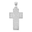 De-Ani Sterling Silver Rhodium-Plated Rope Edge Latin Cross Pendant