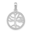 De-Ani Sterling Silver Polished Cut-Out Tree of Life Pendant