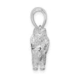 De-Ani Sterling Silver Rhodium-Plated Textured 3D Shetland Sheepdog Pendant