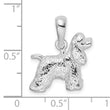 De-Ani Sterling Silver Rhodium-Plated Textured 3D Cocker Spaniel Pendant