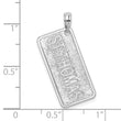 De-Ani Sterling Silver Rhodium-Plated St. Thomas License Plate Pendant