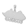 De-Ani Sterling Silver Rhodium-Plated Polished St. Thomas Cruise Ship Pendant