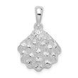 De-Ani Sterling Silver Rhodium-Plated Textured Oyster Shell Pendant