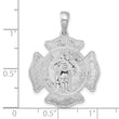 De-Ani Sterling Silver Rhodium-Plated St. Florian Fire Department Medal Pendant