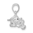 De-Ani Sterling Silver Rhodium-Plated Polished 3D Male Scuba Diver Pendant
