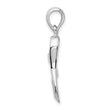 De-Ani Sterling Silver Rhodium-Plated Polished 3D Scuba Flipper Pendant