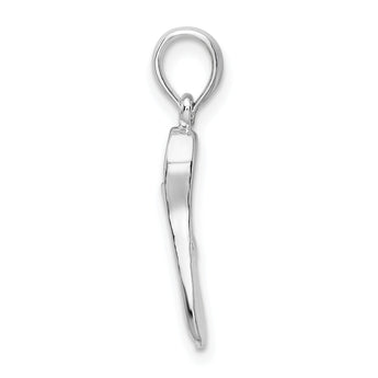 De-Ani Sterling Silver Polished 3D Scuba Flipper Pendant