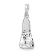 De-Ani Sterling Silver Polished 3D Scuba Flipper Pendant