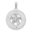 De-Ani Sterling Silver Rhodium-Plated Fort Myers Beach Florida Circle with Starfish Pendant