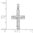 De-Ani Sterling Silver All-Over Diamond-Cut Latin Cross Pendant