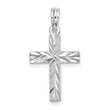 De-Ani Sterling Silver All-Over Diamond-Cut Latin Cross Pendant