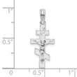 De-Ani Sterling Silver Rhodium-Plated Polished Byzantine Crucifix Pendant