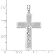 De-Ani Sterling Silver Rhodium-Plated Textured Latin Crucifix Pendant