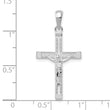 De-Ani Sterling Silver Rhodium-Plated Polished Latin Crucifix Pendant