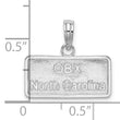 De-Ani Sterling Silver Rhodium-Plated OBX North Carolina License Plate Pendant