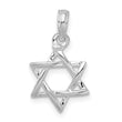 De-Ani Sterling Silver Polished 3D Cut-Out Star of David Pendant