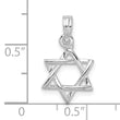 De-Ani Sterling Silver Polished 3D Cut-Out Star of David Pendant