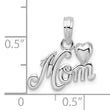 De-Ani Sterling Silver Polished Mom with Heart Pendant
