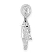 De-Ani Sterling Silver Rhodium-Plated Polished 3D Walking Horse Pendant