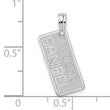 De-Ani Sterling Silver Rhodium-Plated Small Florida Sanibel License Plate Pendant