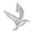 De-Ani Sterling Silver Rhodium-Plated Polished Flying Seagull Pendant