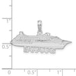 De-Ani Sterling Silver Rhodium-Plated Polished Bahamas Cruise Ship Pendant
