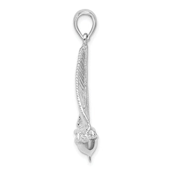 De-Ani Sterling Silver Rhodium-Plated Polished 3D Sailboat Pendant