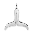 De-Ani Sterling Silver Rhodium-Plated Polished 3D Whale Tail Pendant