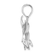 De-Ani Sterling Silver Rhodium-Plated Polished and Satin Swordfish Pendant