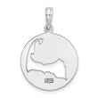 De-Ani Sterling Silver Polished Cape Cod Cut-Out Pendant