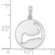 De-Ani Sterling Silver Polished Cape Cod Cut-Out Pendant