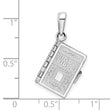 De-Ani Sterling Silver Rhodium-Plated Moveable 3D Lord's Prayer Bible Pendant