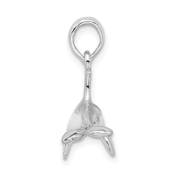 De-Ani Sterling Silver Textured 3D Killer Whale Pendant