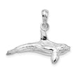 De-Ani Sterling Silver Textured 3D Killer Whale Pendant