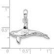De-Ani Sterling Silver Textured 3D Killer Whale Pendant