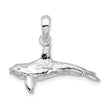 De-Ani Sterling Silver Textured 3D Killer Whale Pendant