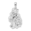 De-Ani Sterling Silver Rhodium-Plated Polished Horse Head Pendant