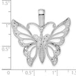 De-Ani Sterling Silver Diamond-Cut Cut-Out Butterfly Pendant
