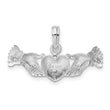 De-Ani Sterling Silver Polished Heart Hands Pendant