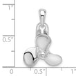 De-Ani Sterling Silver Rhodium-Plated Polished Moveable 3D Propeller Pendant