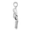 De-Ani Sterling Silver Rhodium-Plated Polished Moveable Shark Head Pendant
