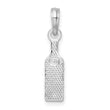 De-Ani Sterling Silver Rhodium-Plated Polished Wine Bottle Pendant