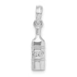 De-Ani Sterling Silver Rhodium-Plated Polished Wine Bottle Pendant
