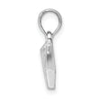 De-Ani Sterling Silver Rhodium-Plated Polished Cheese Wedge Pendant