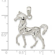 De-Ani Sterling Silver Rhodium-Plated Polished 3D Standing Horse Pendant