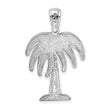 De-Ani Sterling Silver Rhodium-Plated Polished Charleston Palm Tree Pendant